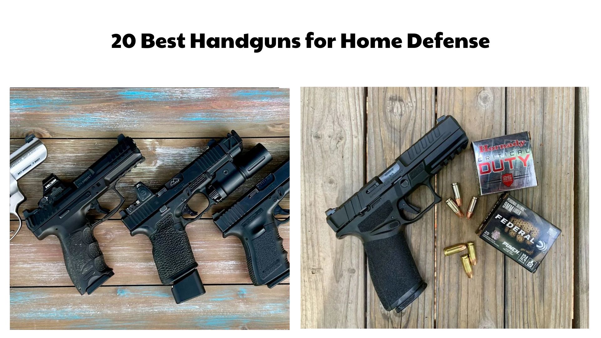 20 Best Handguns for Home Defense
