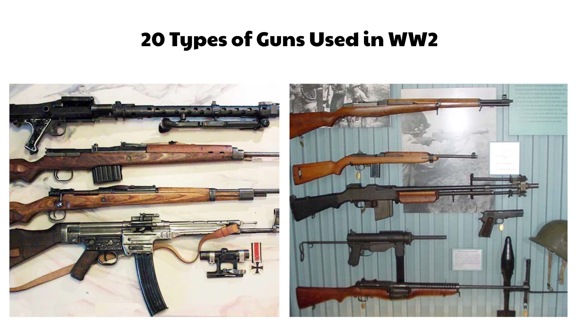 20 Types of Guns Used in WW2