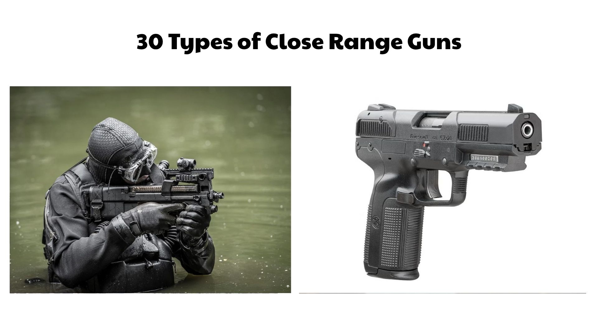 Types of Close Range Guns