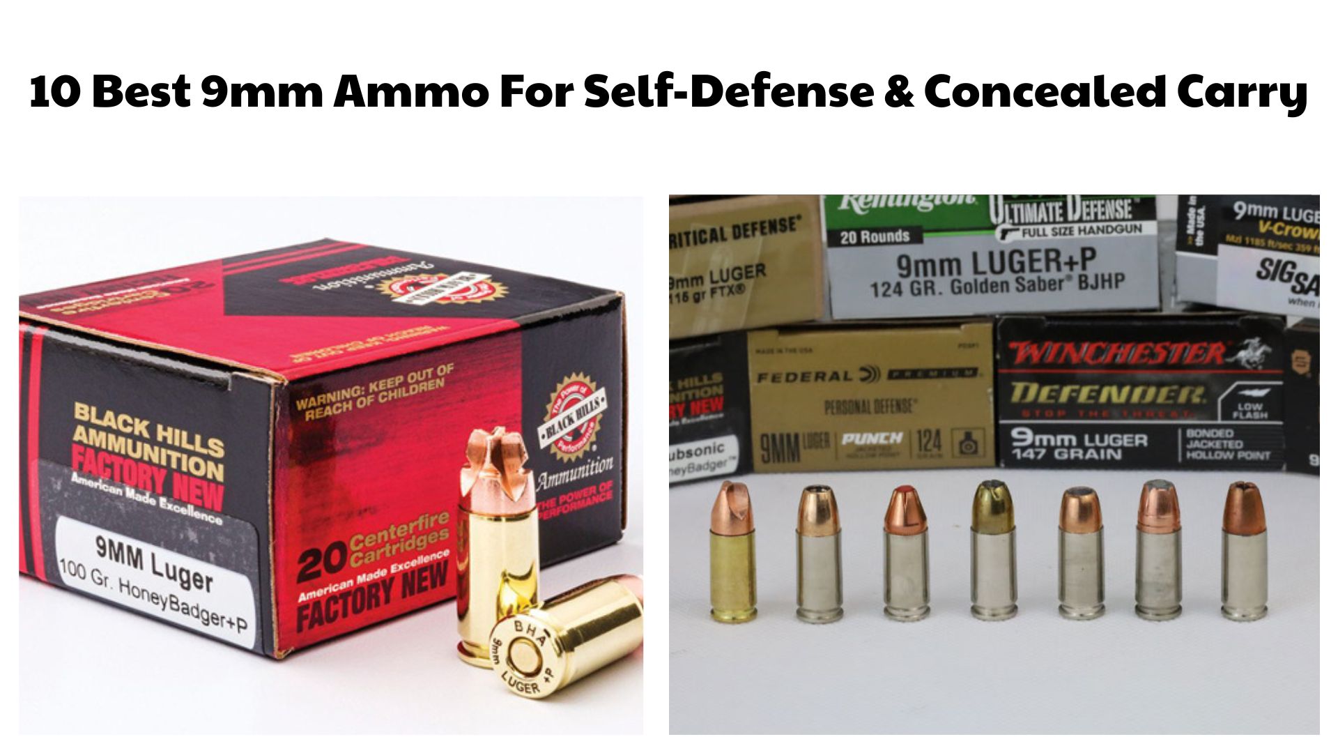 10 Best 9mm Ammo For Self-Defense & Concealed Carry