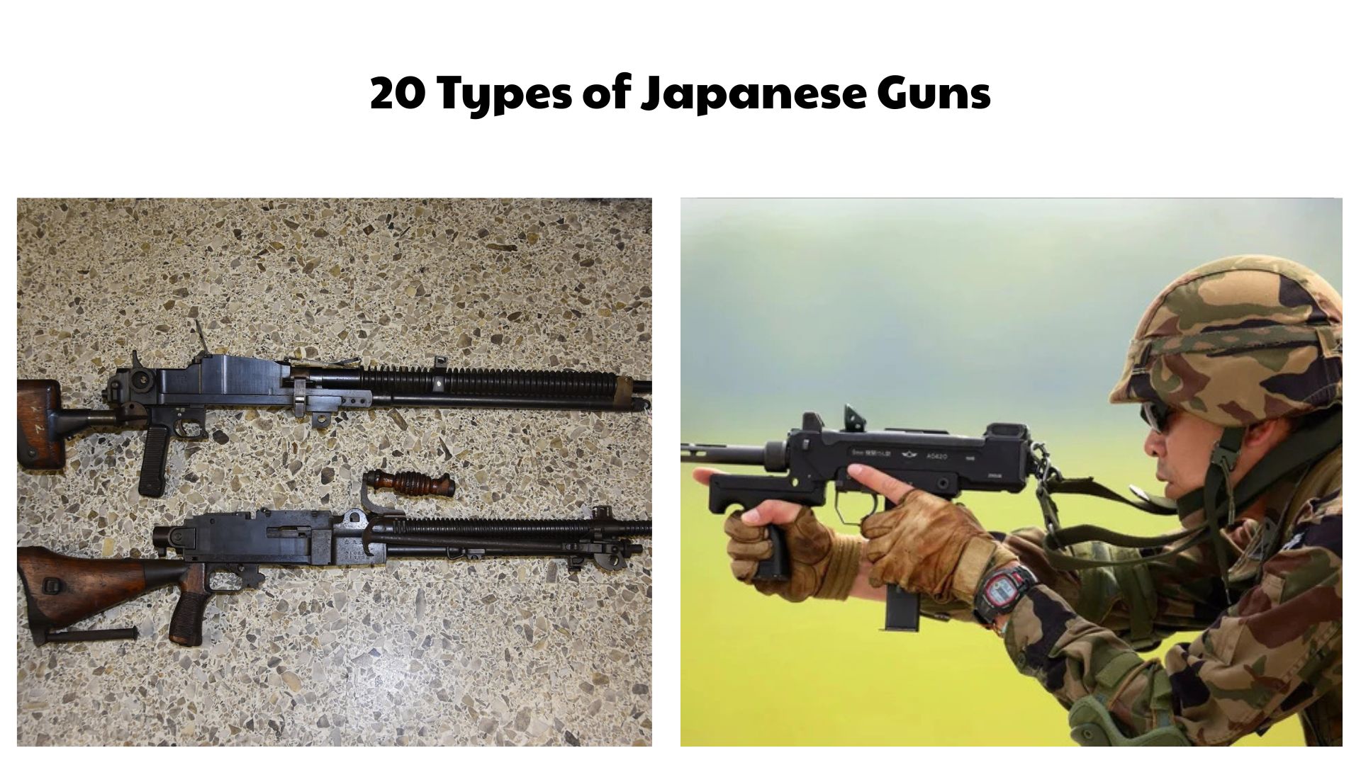 20 Types of Japanese Guns