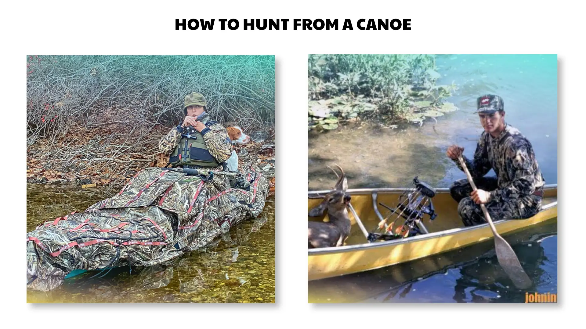 how to hunt from a canoe
